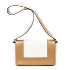 Shoulder Bag Medium Frame Crossbody Tan Calfskin Leather