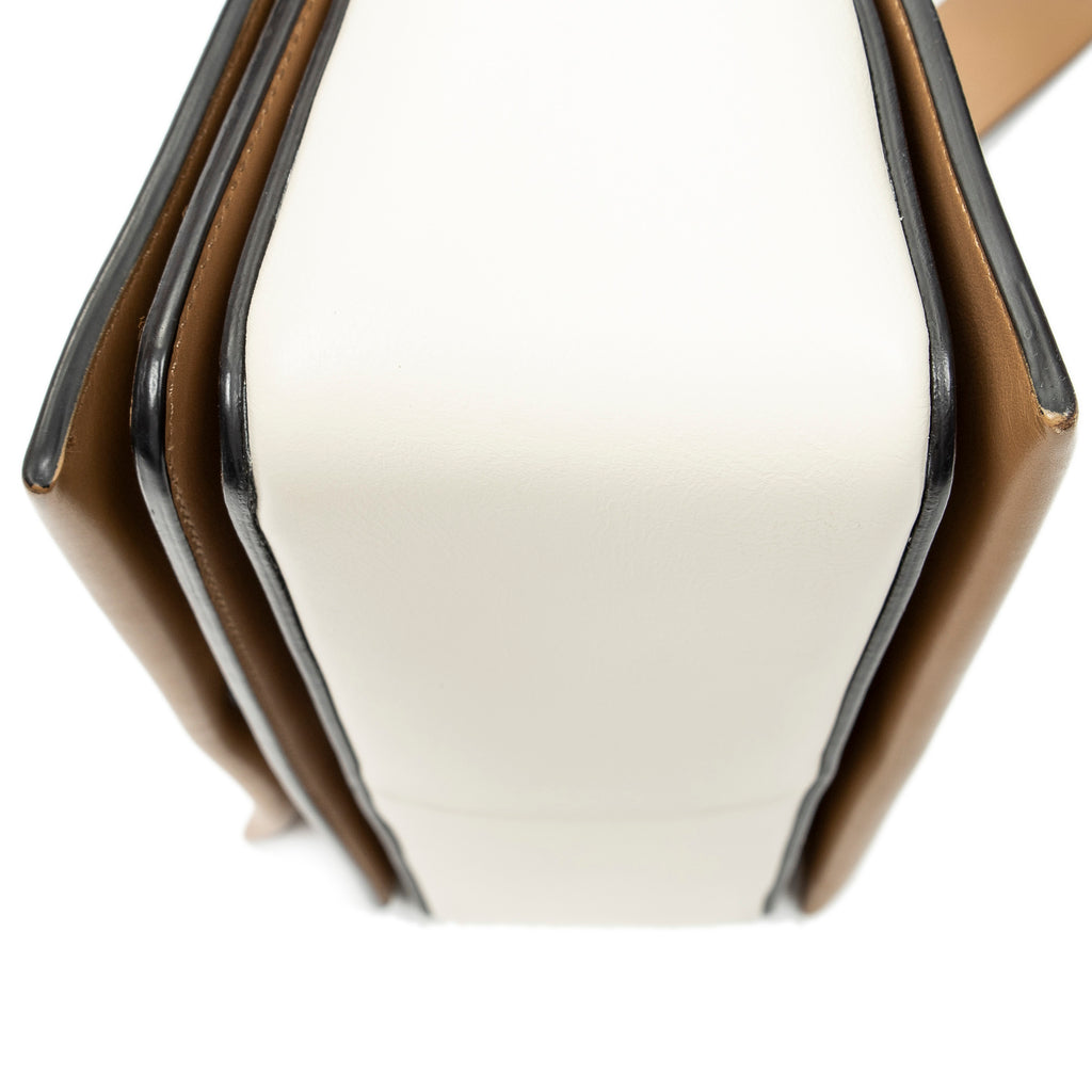 Shoulder Bag Medium Frame Crossbody Tan Calfskin Leather