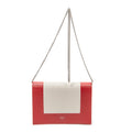 Shoulder Bag Frame Evening Clutch Red Calfskin Leather