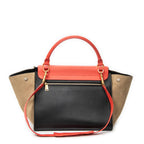 Shoulder Bag Medium Trapeze Red Calfskin Leather