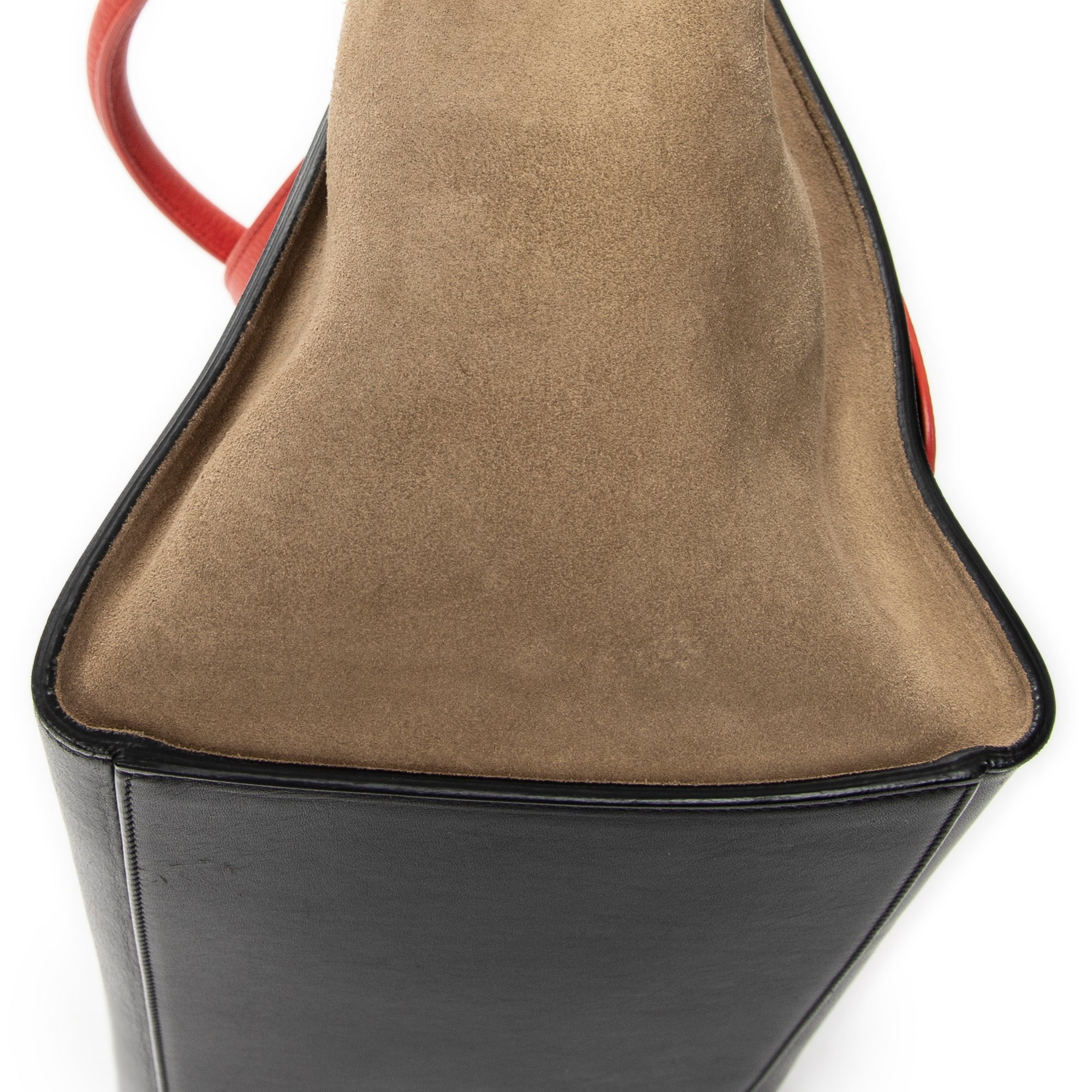 Shoulder Bag Medium Trapeze Red Calfskin Leather
