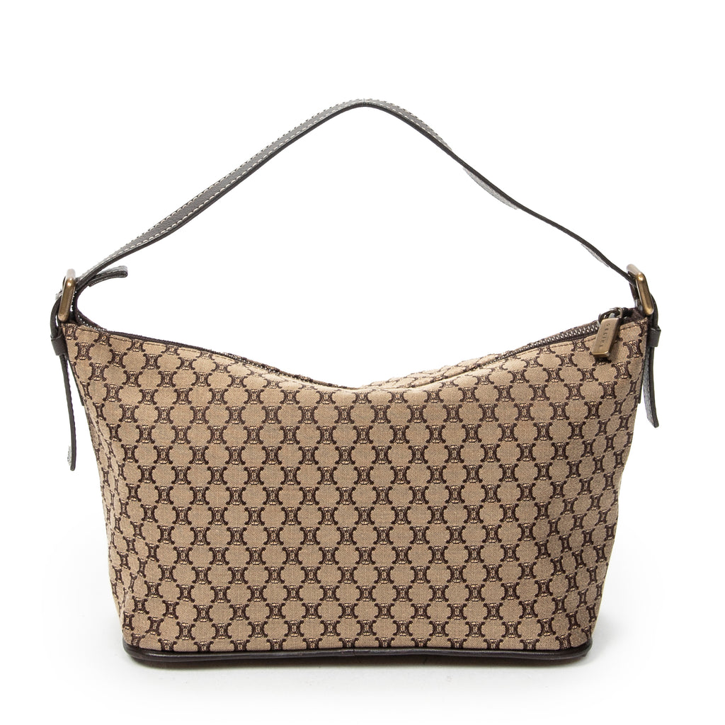 Shoulder Bag Vintage Zip Hobo Beige Macadam Canvas