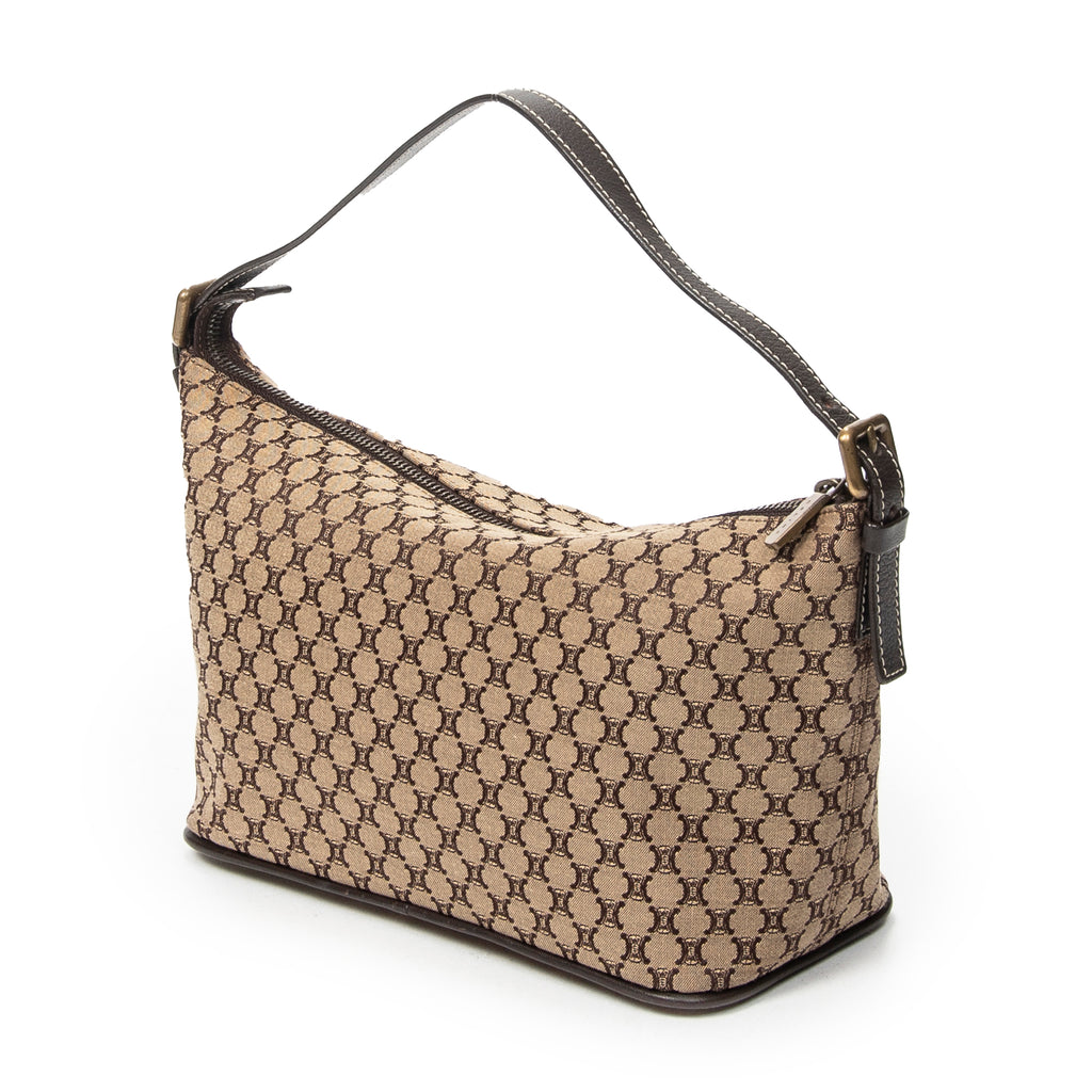Shoulder Bag Vintage Zip Hobo Beige Macadam Canvas