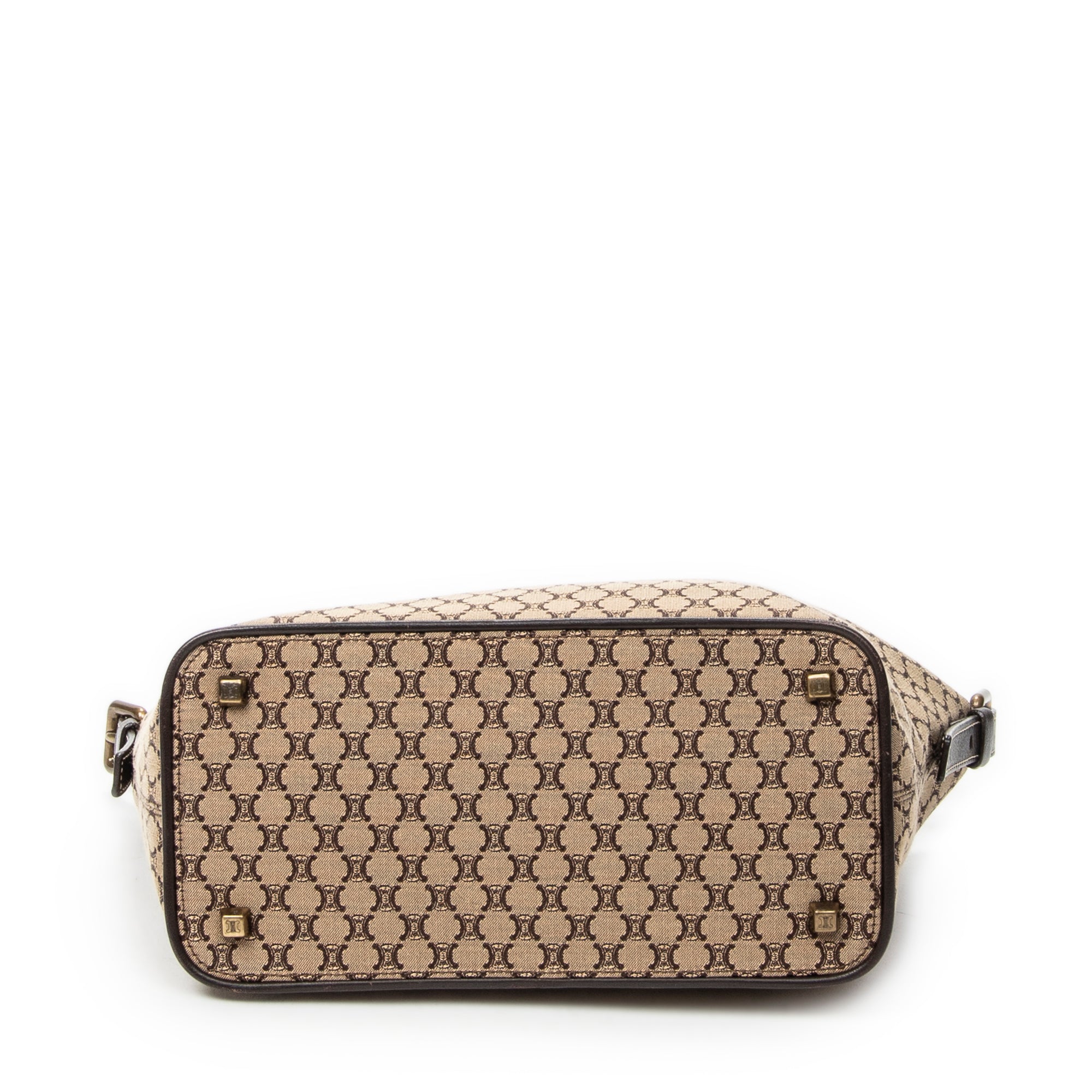Shoulder Bag Vintage Zip Hobo Beige Macadam Canvas