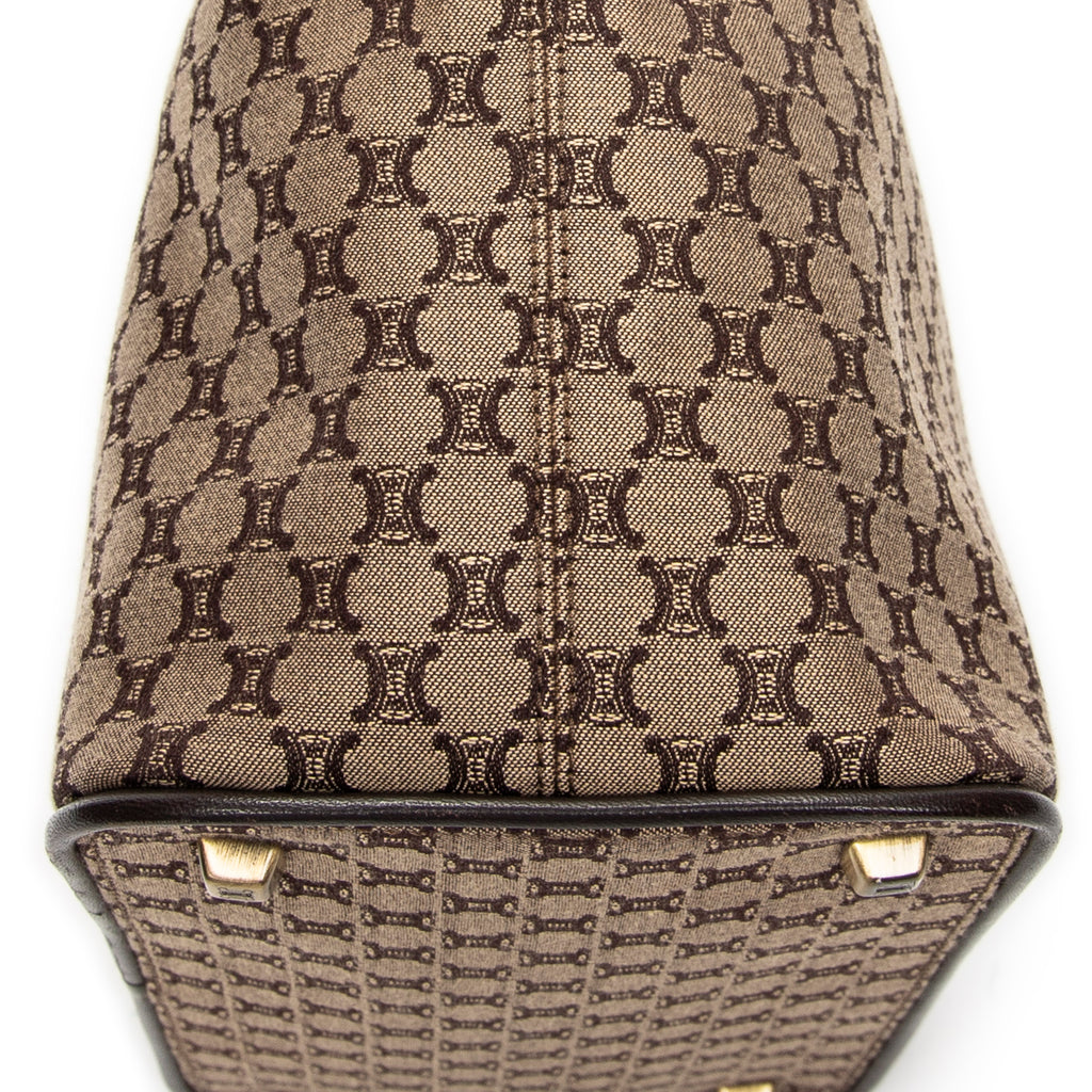 Shoulder Bag Vintage Zip Hobo Beige Macadam Canvas