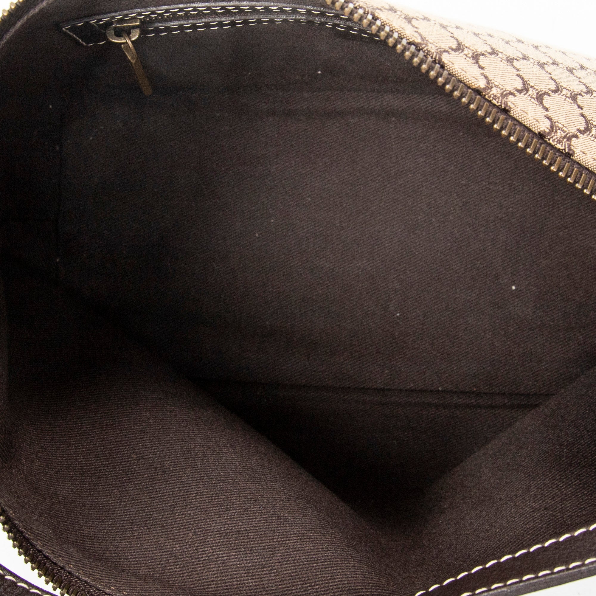 Shoulder Bag Vintage Zip Hobo Beige Macadam Canvas