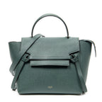 Shoulder Bag Micro Belt Bag Green Grained Calfskin Leather
