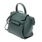 Shoulder Bag Micro Belt Bag Green Grained Calfskin Leather