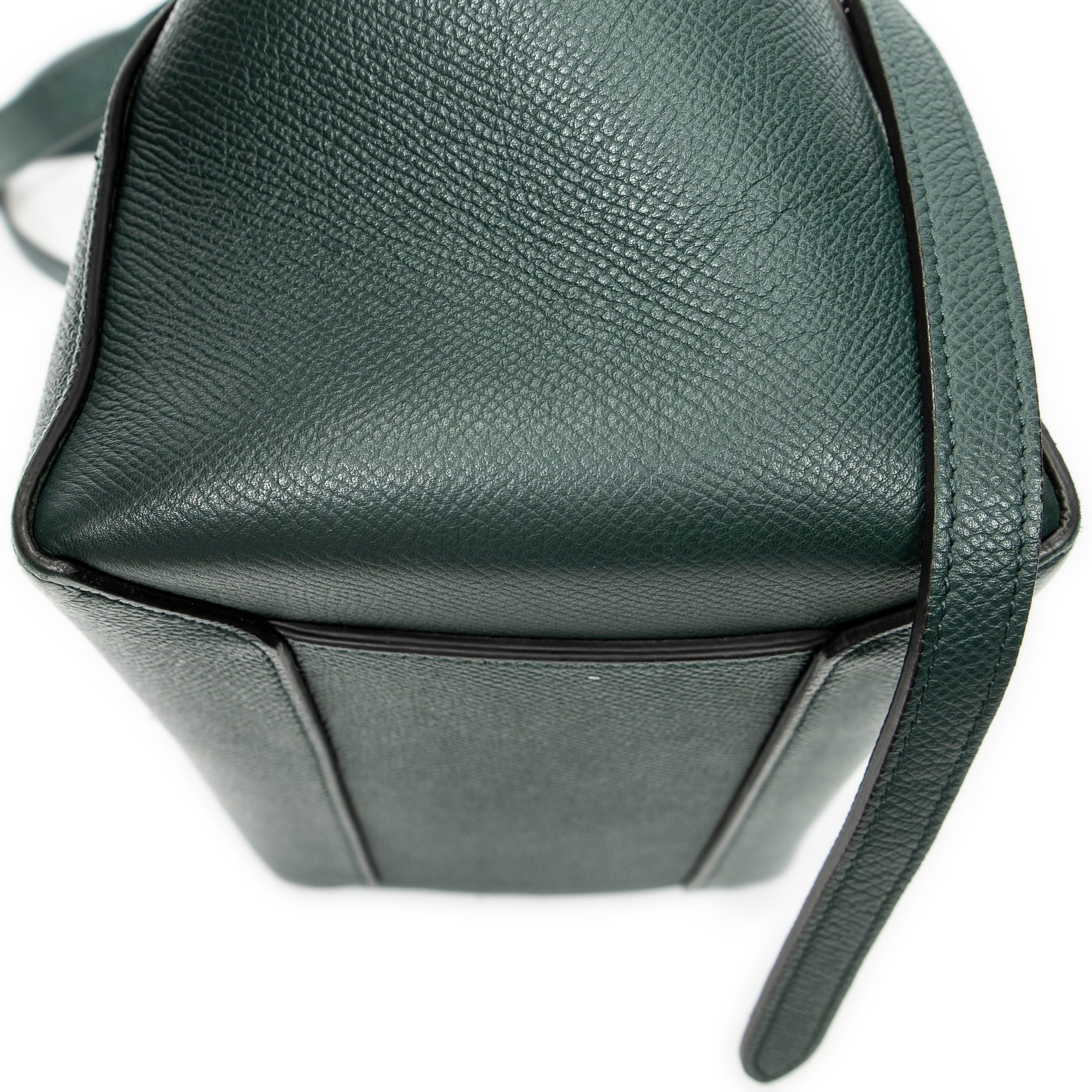 Shoulder Bag Micro Belt Bag Green Grained Calfskin Leather