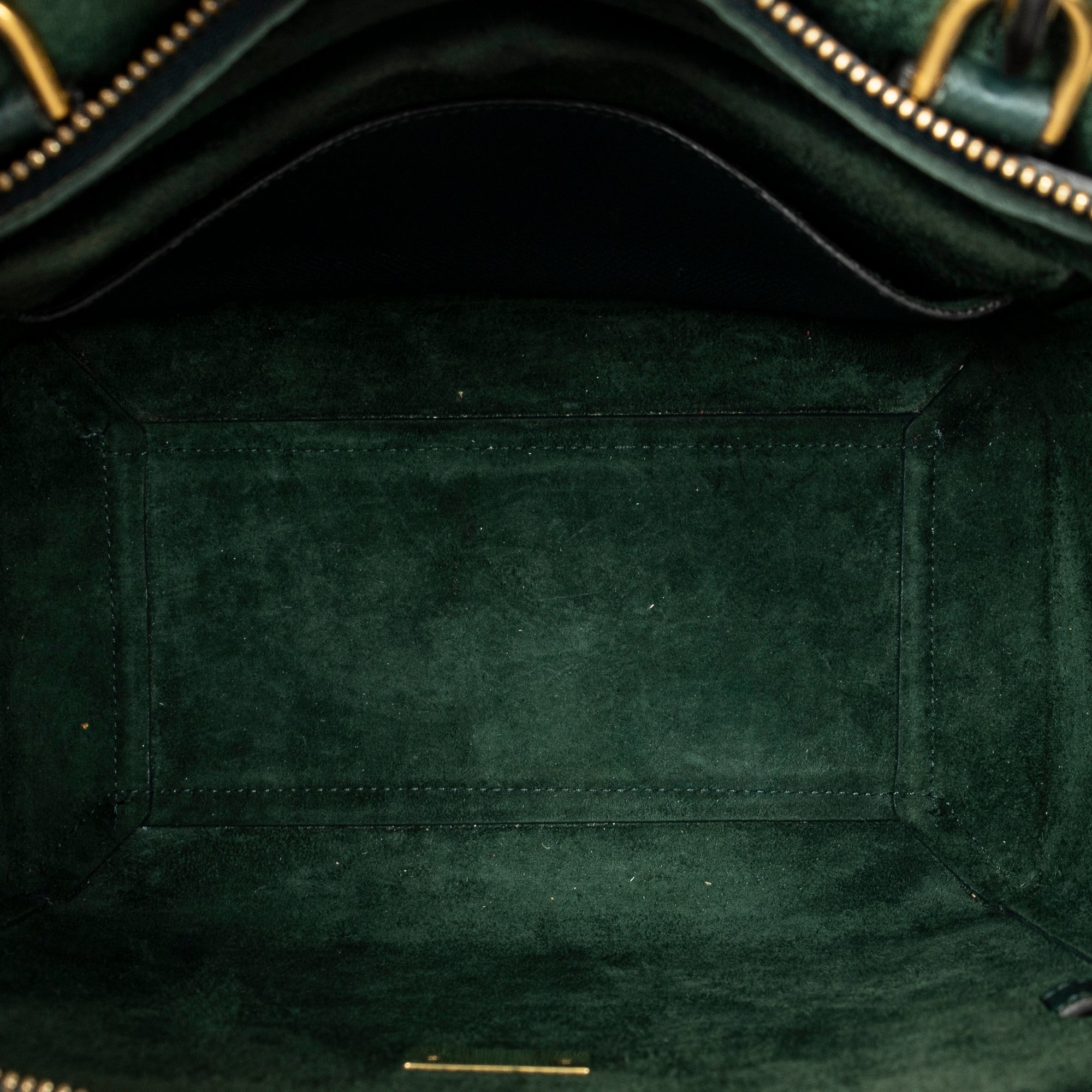Shoulder Bag Micro Belt Bag Green Grained Calfskin Leather