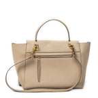 Shoulder Bag Mini Belt Bag Beige Calfskin Leather