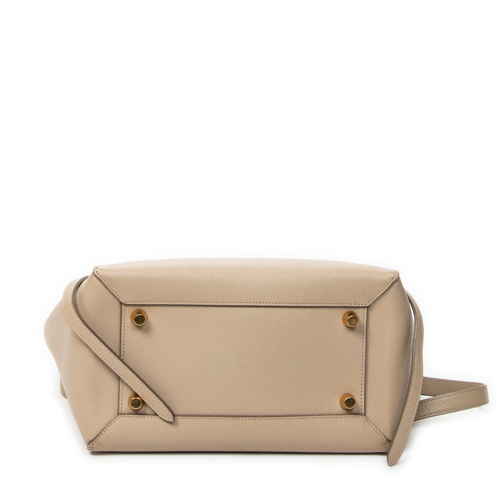 Shoulder Bag Mini Belt Bag Beige Calfskin Leather