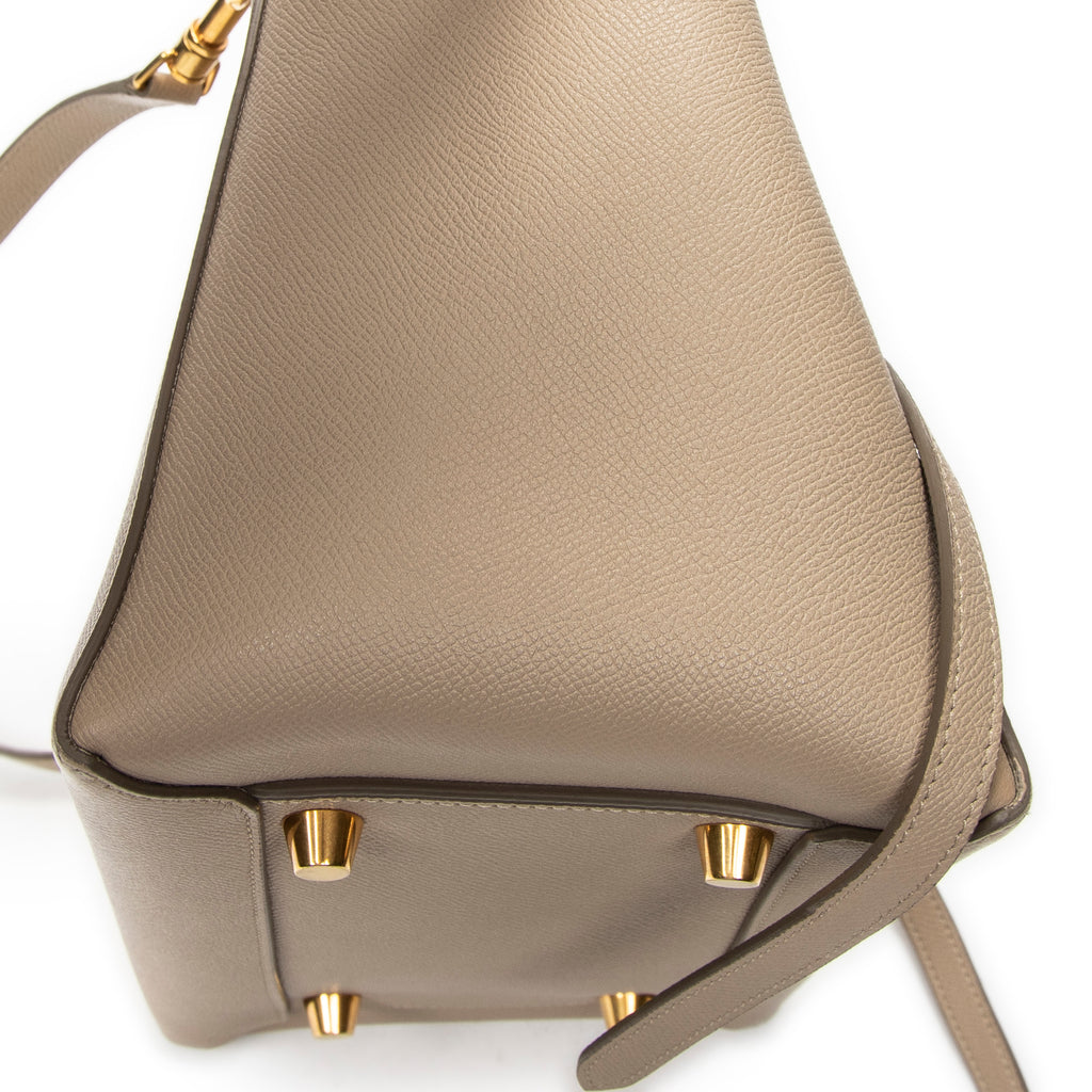 Shoulder Bag Mini Belt Bag Beige Calfskin Leather