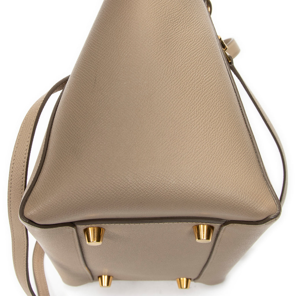 Shoulder Bag Mini Belt Bag Beige Calfskin Leather