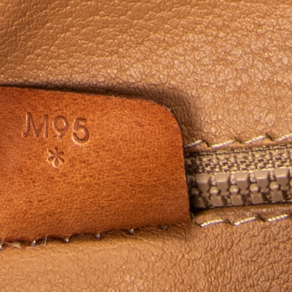 Handbag Vintage Boston Brown Macadam Coated Canvas