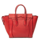 Handbag Mini Luggage Red Calfskin Leather