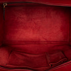 Handbag Mini Luggage Red Calfskin Leather