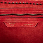 Handbag Mini Luggage Red Calfskin Leather