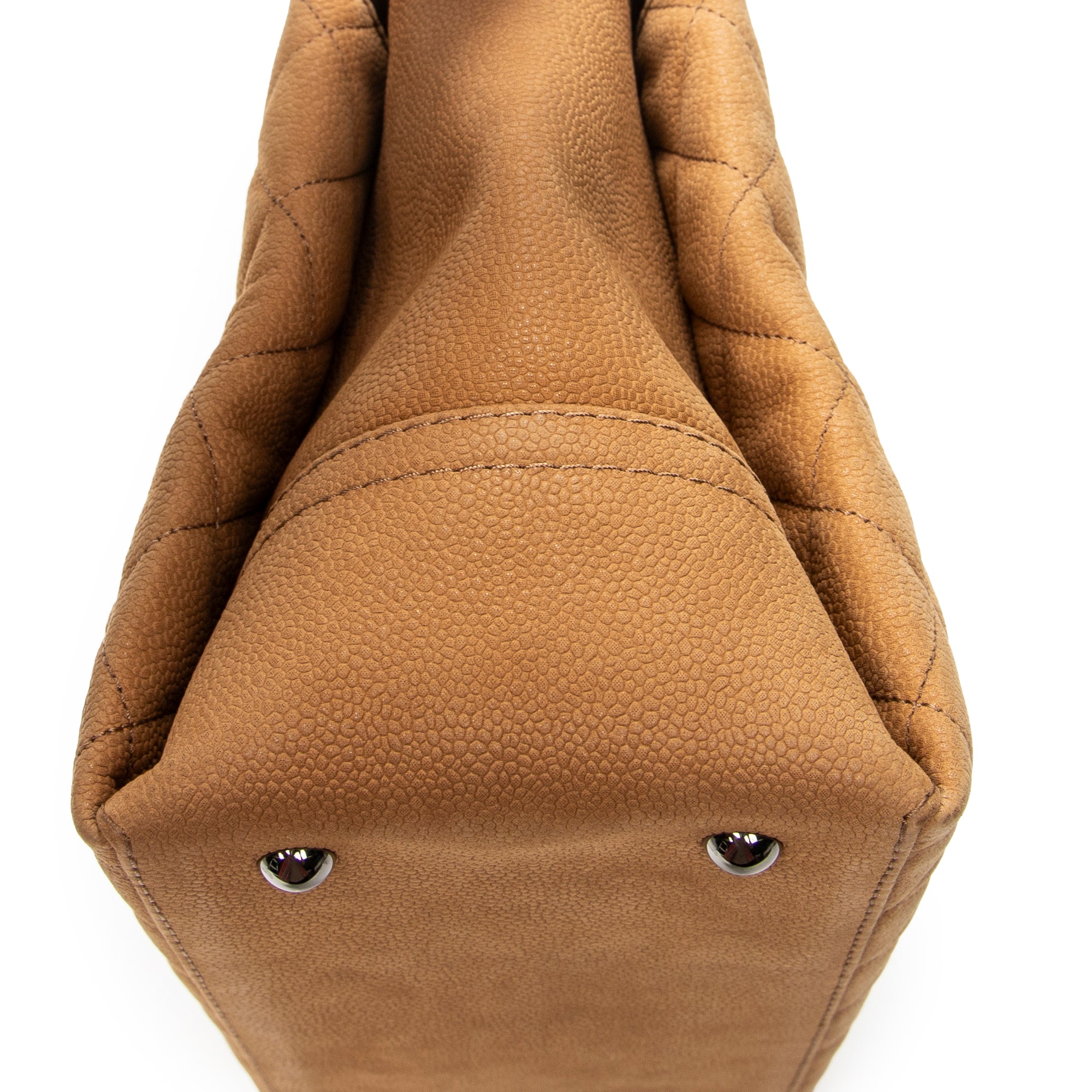 Shoulder Bag Lady Pearly Shopping Tote Tan Quilted Matte Caviar Leather