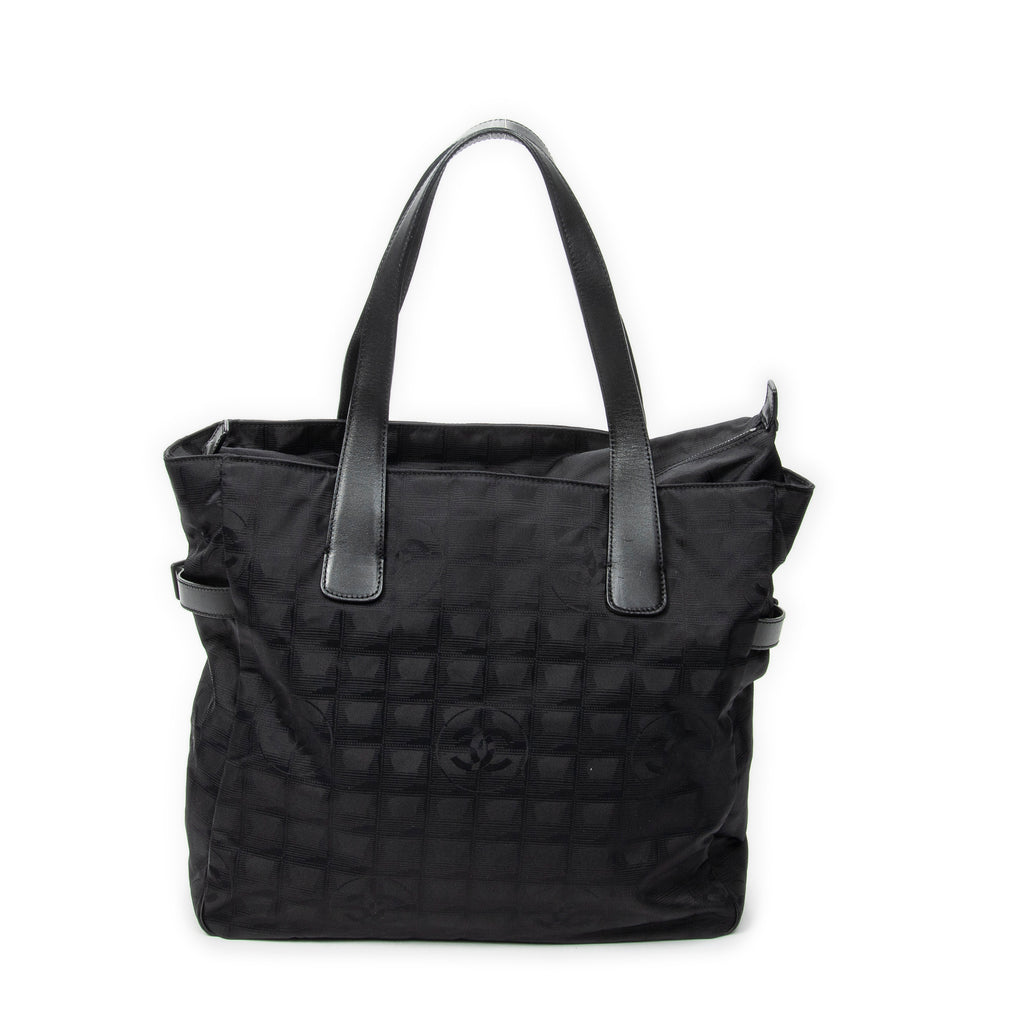 Shoulder Bag Large New Travel Line Tote Black Travel Line Nylon Canvas