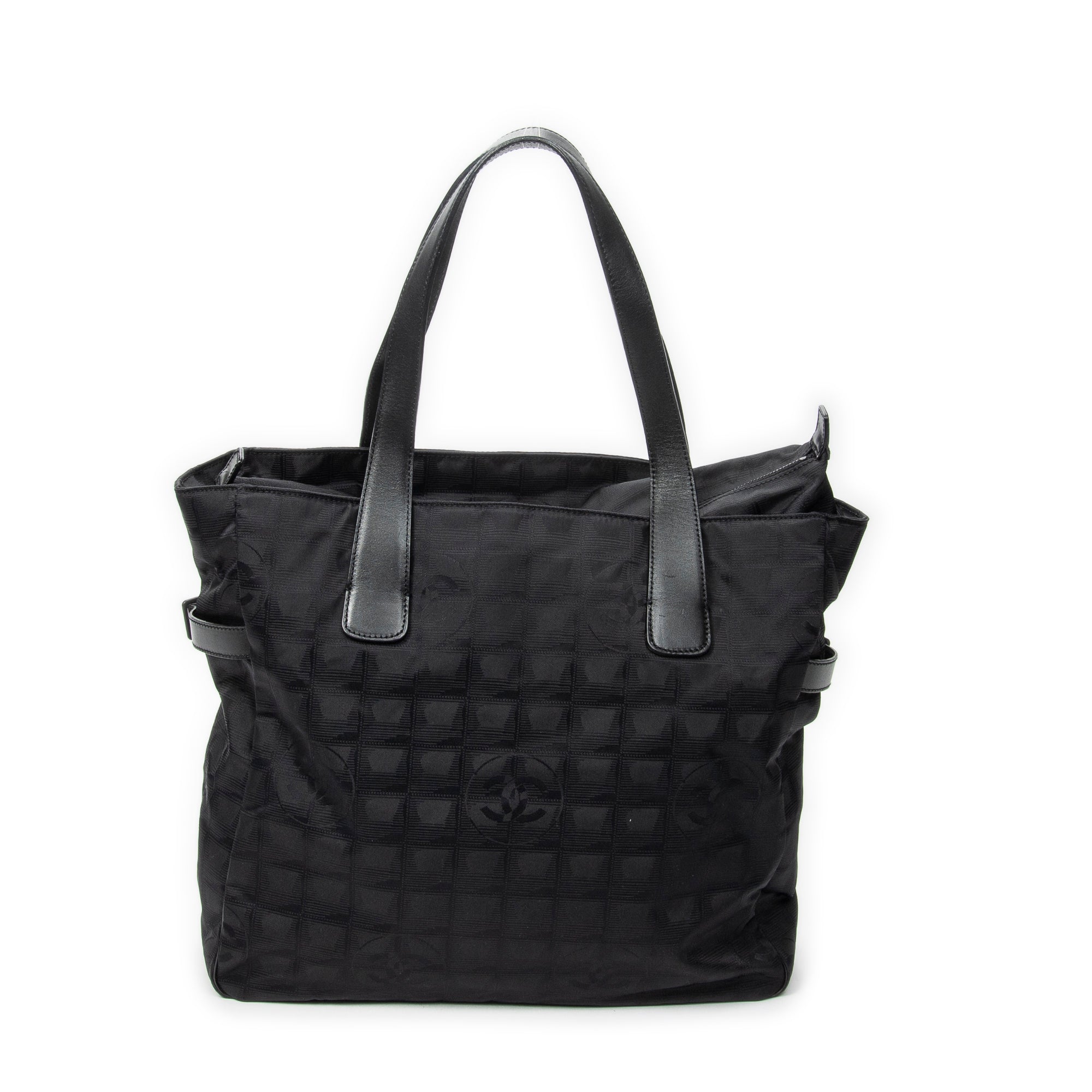 Shoulder Bag Large New Travel Line Tote Black Travel Line Nylon Canvas