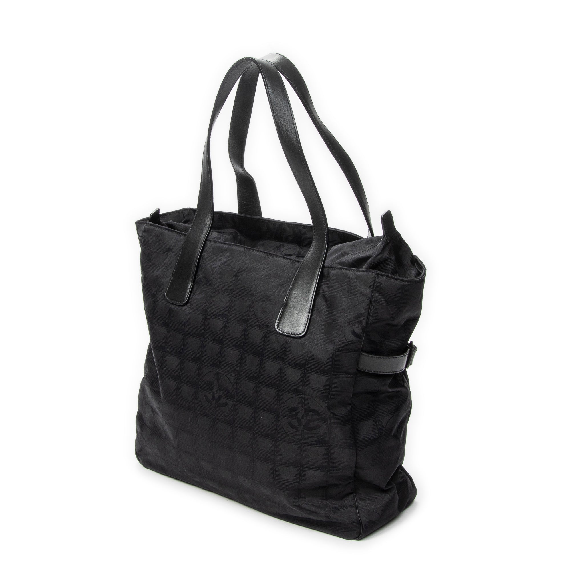 Shoulder Bag Large New Travel Line Tote Black Travel Line Nylon Canvas