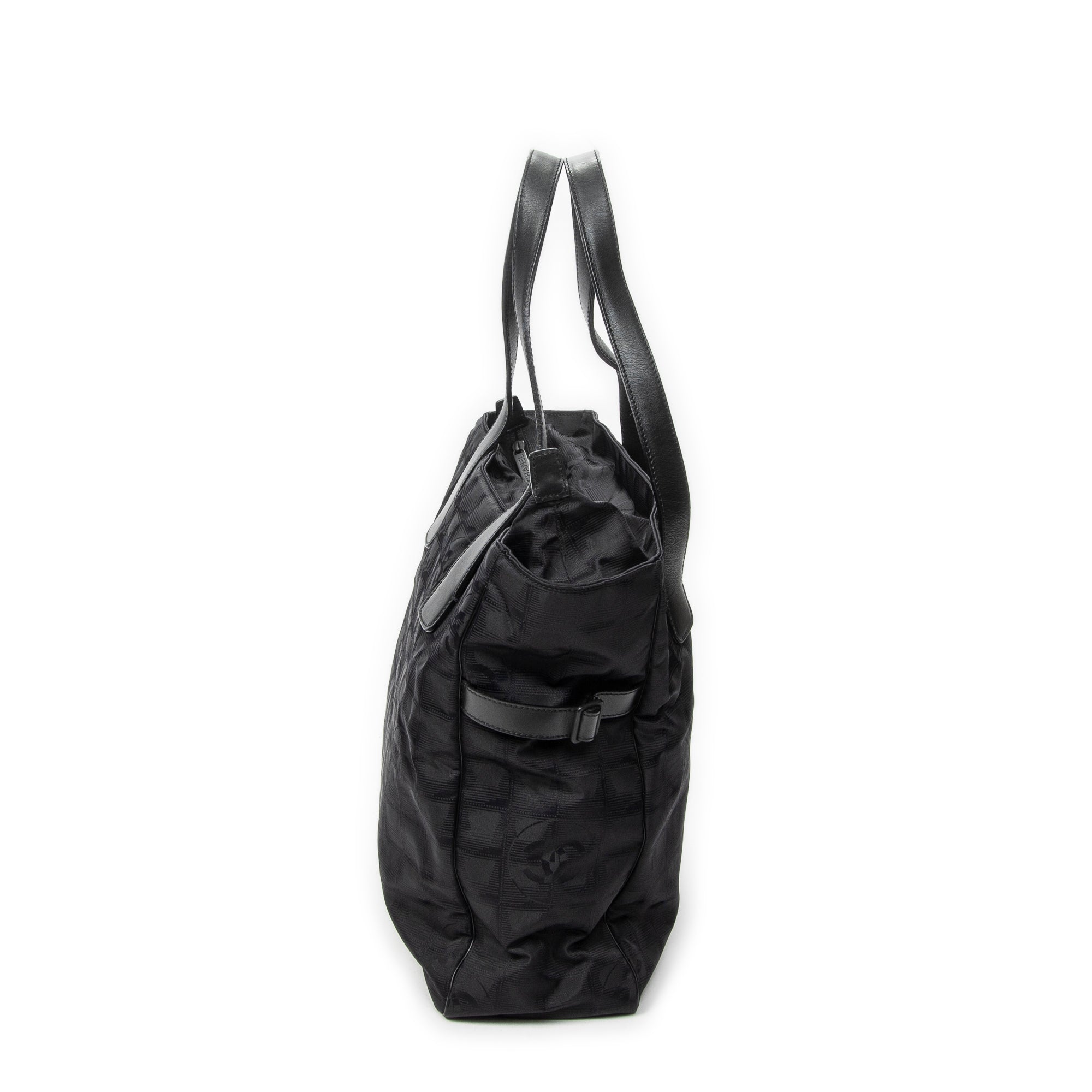 Shoulder Bag Large New Travel Line Tote Black Travel Line Nylon Canvas