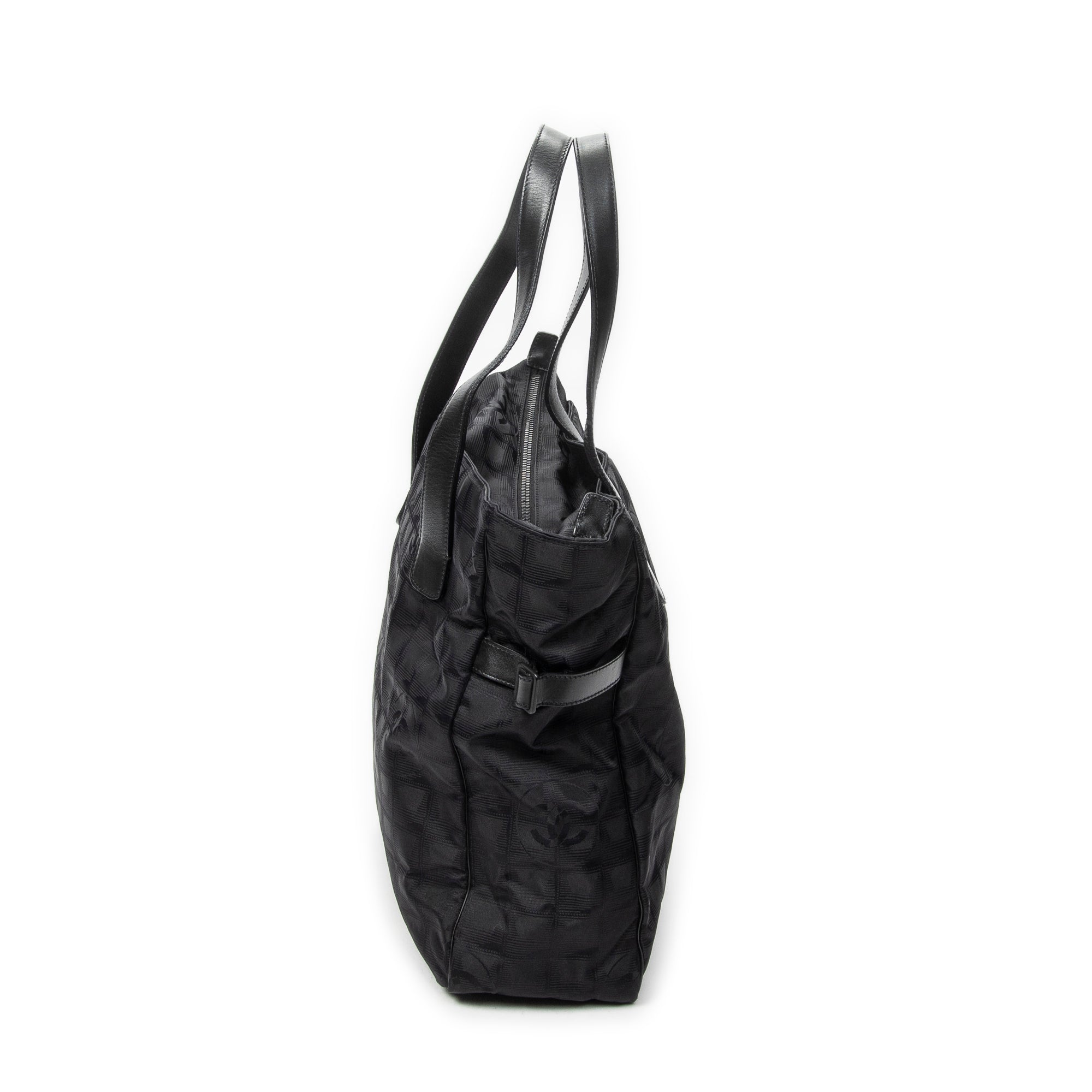 Shoulder Bag Large New Travel Line Tote Black Travel Line Nylon Canvas