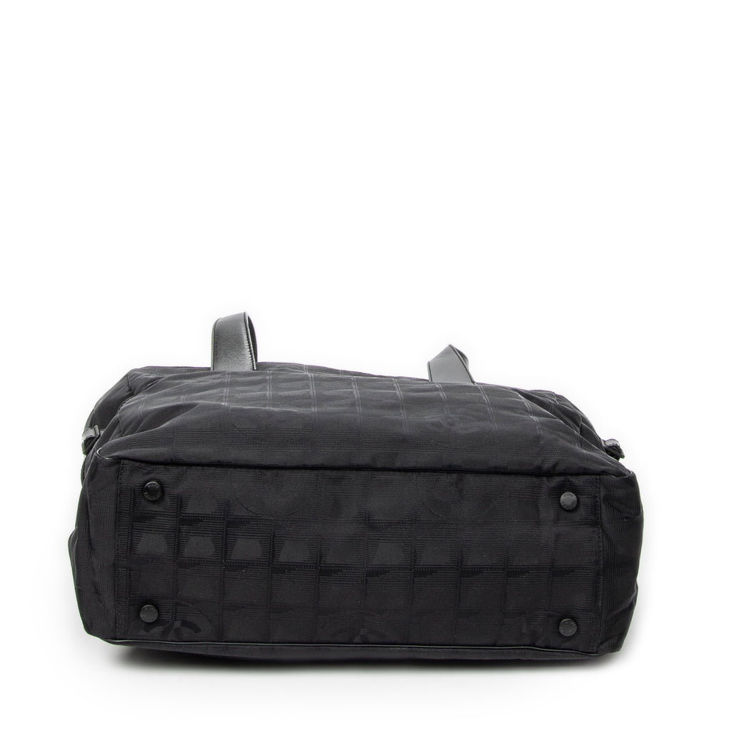 Shoulder Bag Large New Travel Line Tote Black Travel Line Nylon Canvas