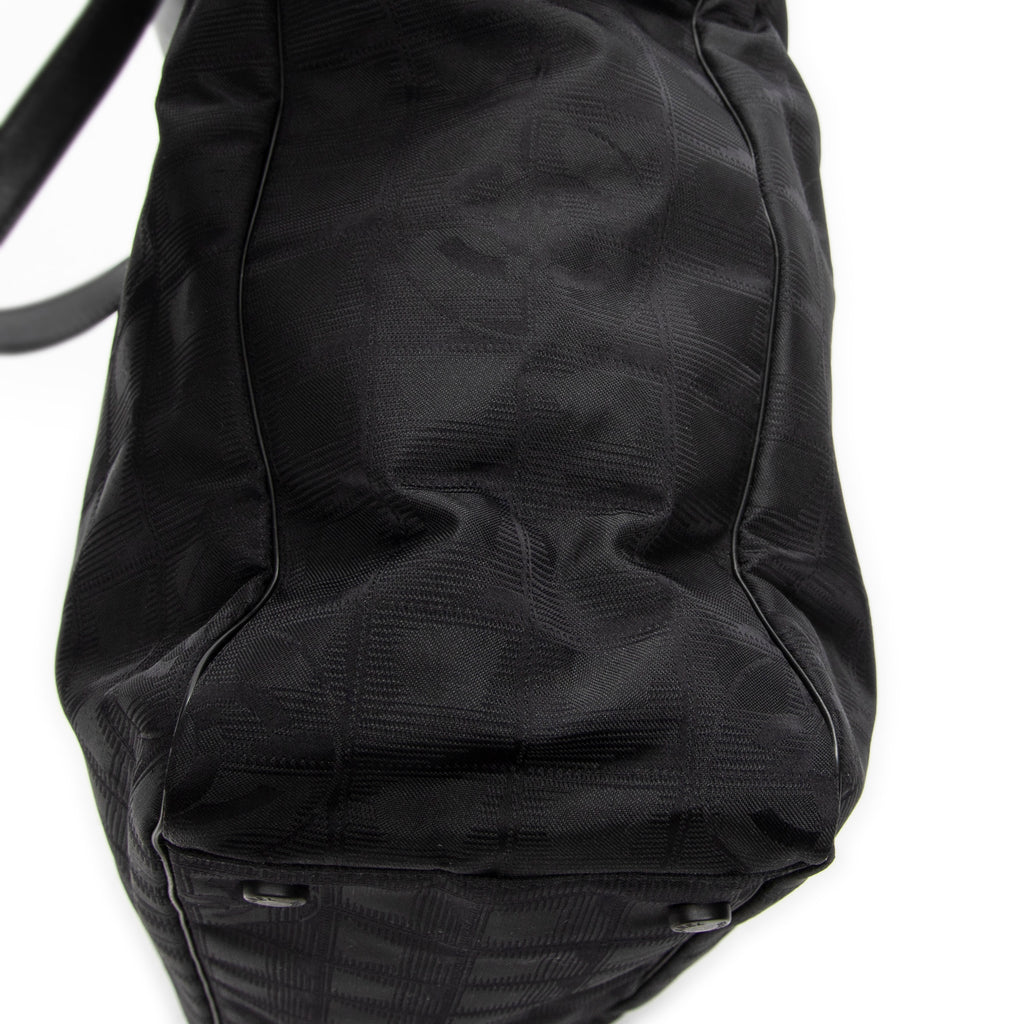 Shoulder Bag Large New Travel Line Tote Black Travel Line Nylon Canvas