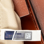 Shoulder Bag Small C Double Carry Brown Calfskin Leather
