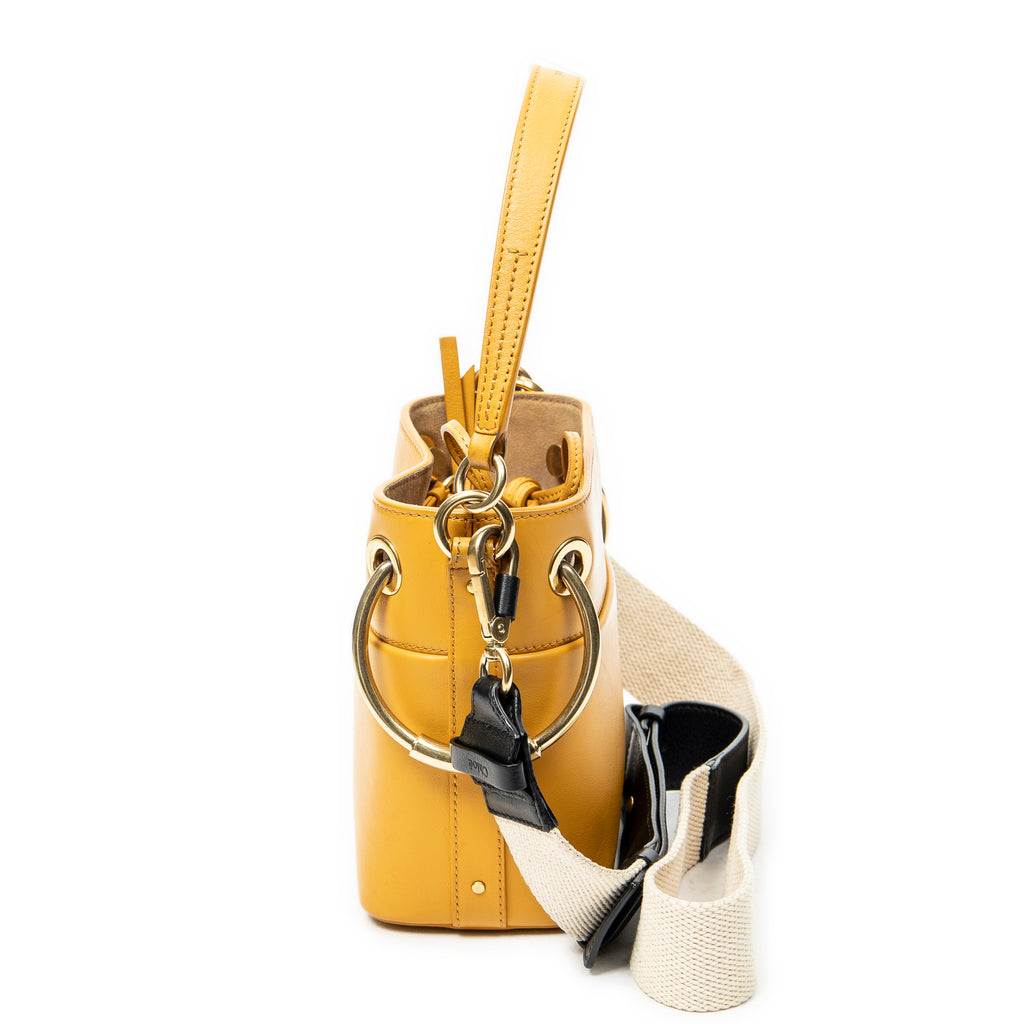 Shoulder Bag Mini Roy Bucket Light Orange Calfskin Leather