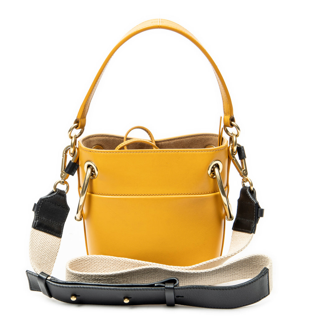 Shoulder Bag Mini Roy Bucket Light Orange Calfskin Leather