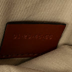 Shoulder Bag C Chain Clutch Brown Calfskin Leather