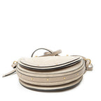 Shoulder Bag Small Pixie Crossbody Grey Grained Calfskin Leather