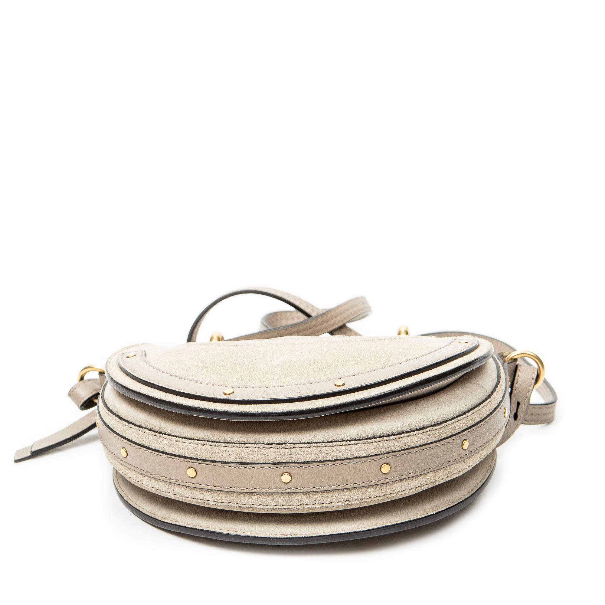 Shoulder Bag Small Pixie Crossbody Grey Grained Calfskin Leather
