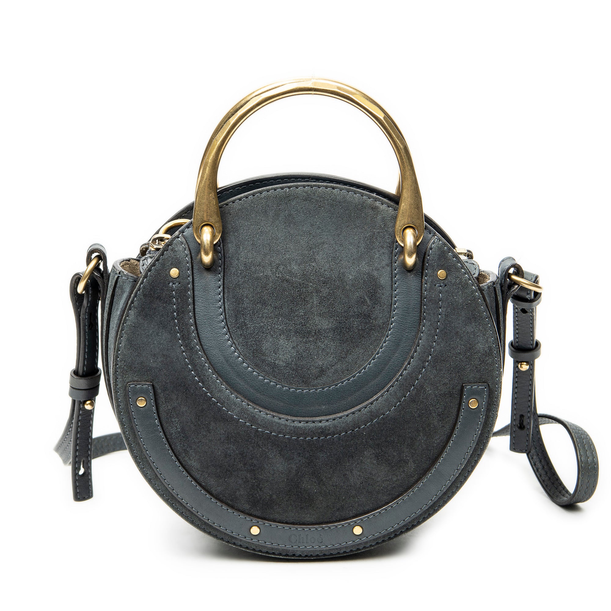 Shoulder Bag Small Pixie Crossbody Green Suede Leather