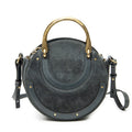 Shoulder Bag Small Pixie Crossbody Green Suede Leather