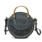 Shoulder Bag Small Pixie Crossbody Green Suede Leather