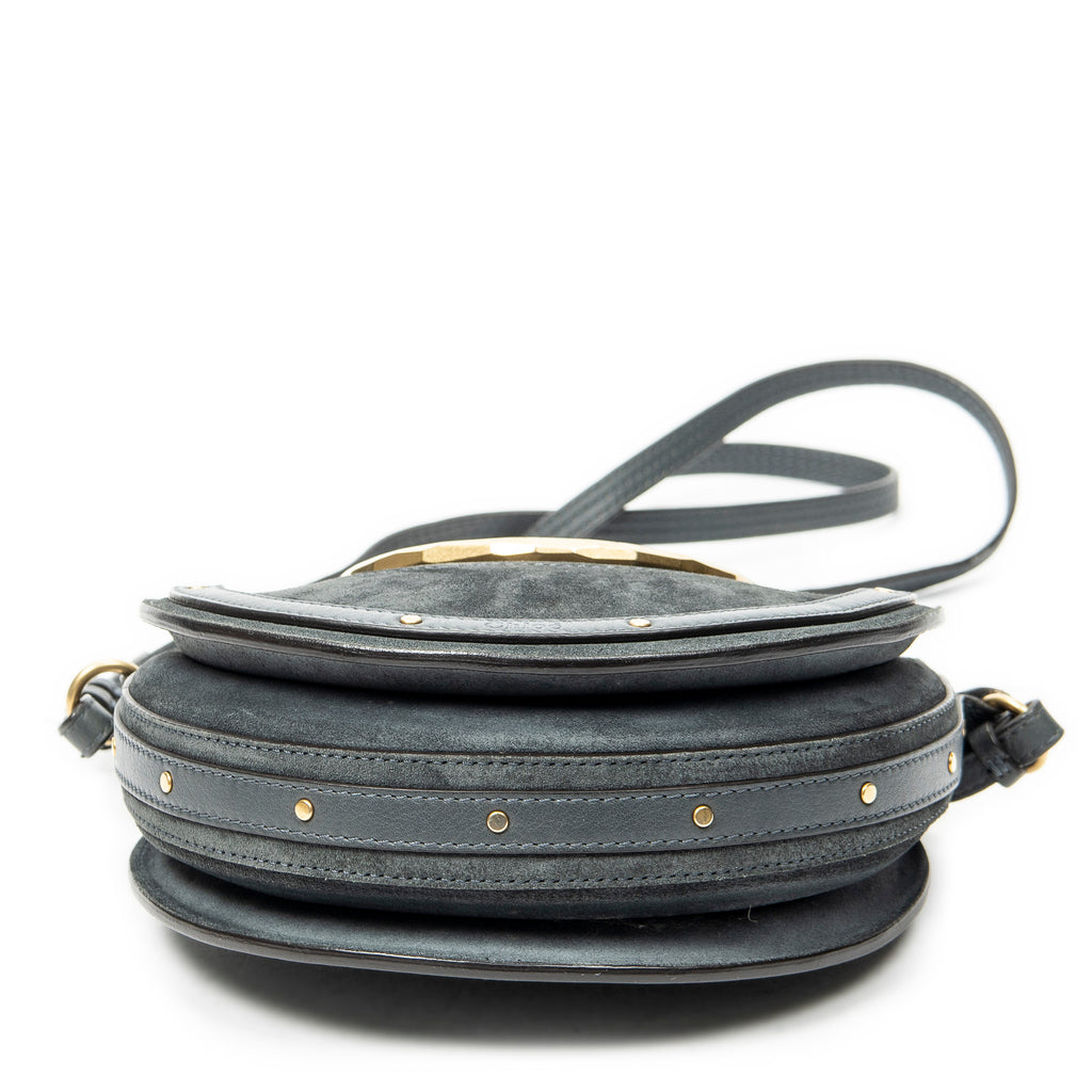 Shoulder Bag Small Pixie Crossbody Green Suede Leather