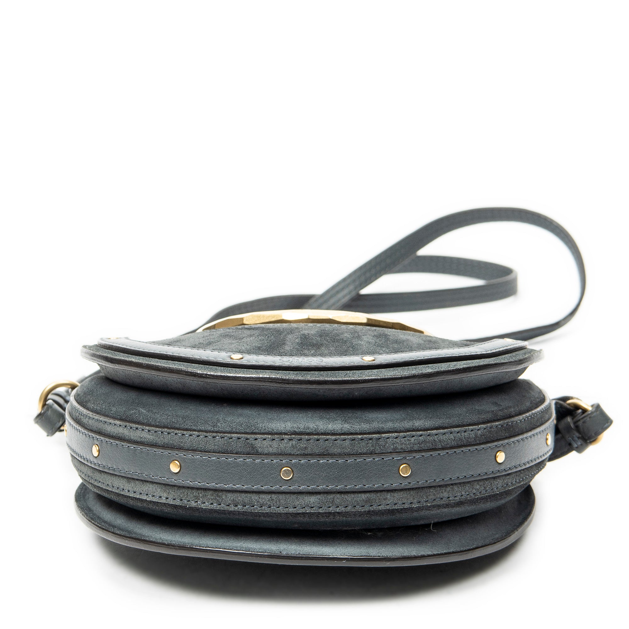 Shoulder Bag Small Pixie Crossbody Green Suede Leather