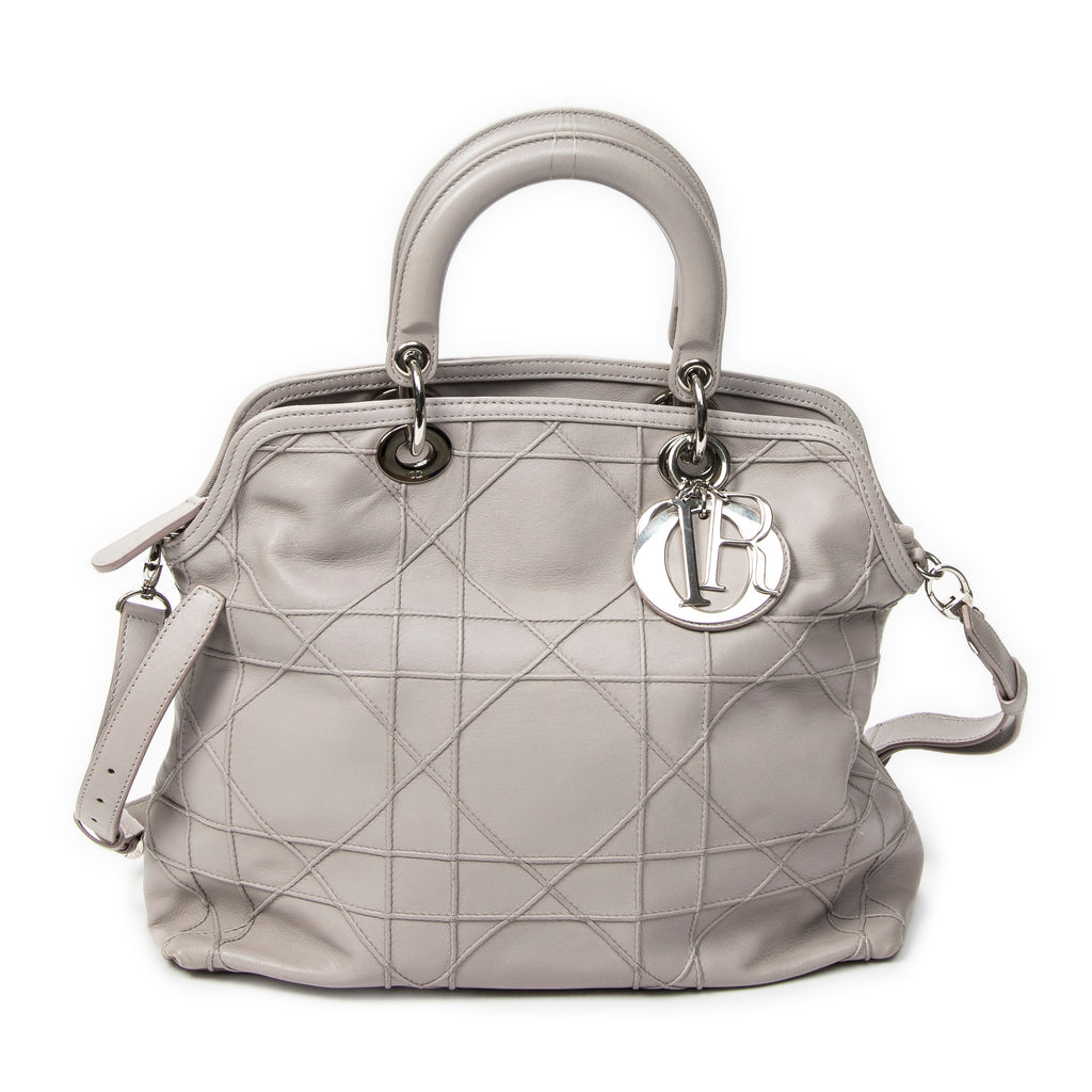 Shoulder Bag Granville Tote Lavender Cannage Quilted Leather