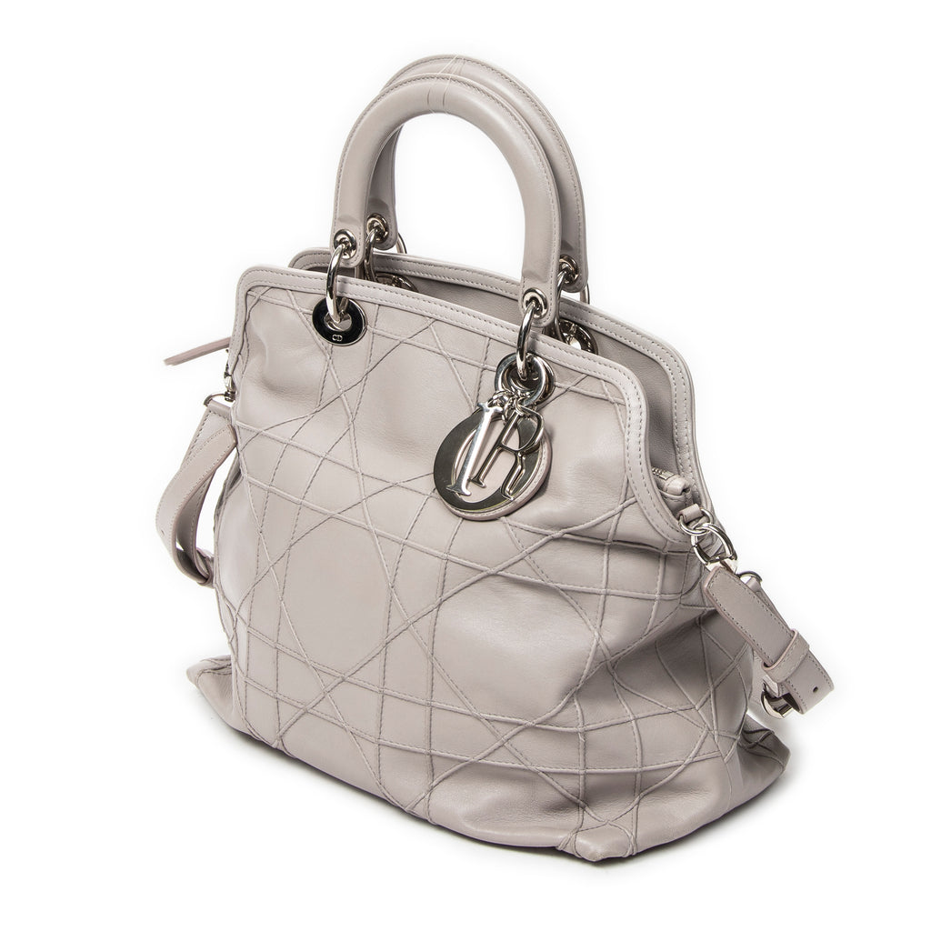 Shoulder Bag Granville Tote Lavender Cannage Quilted Leather