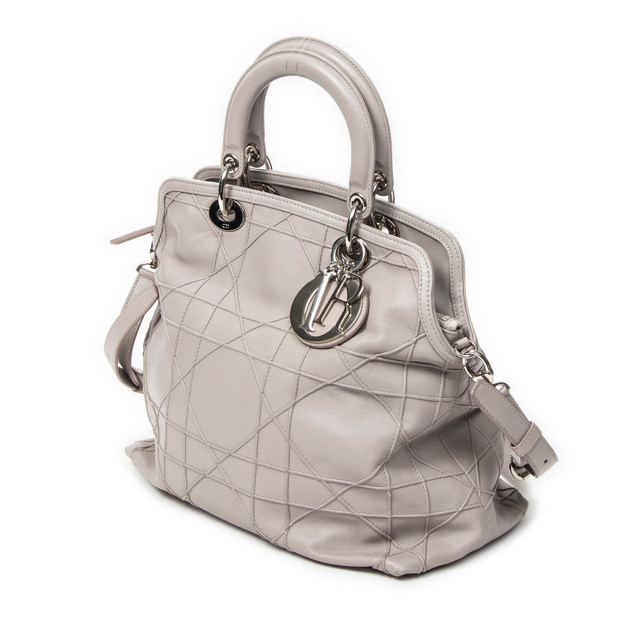 Shoulder Bag Granville Tote Lavender Cannage Quilted Leather