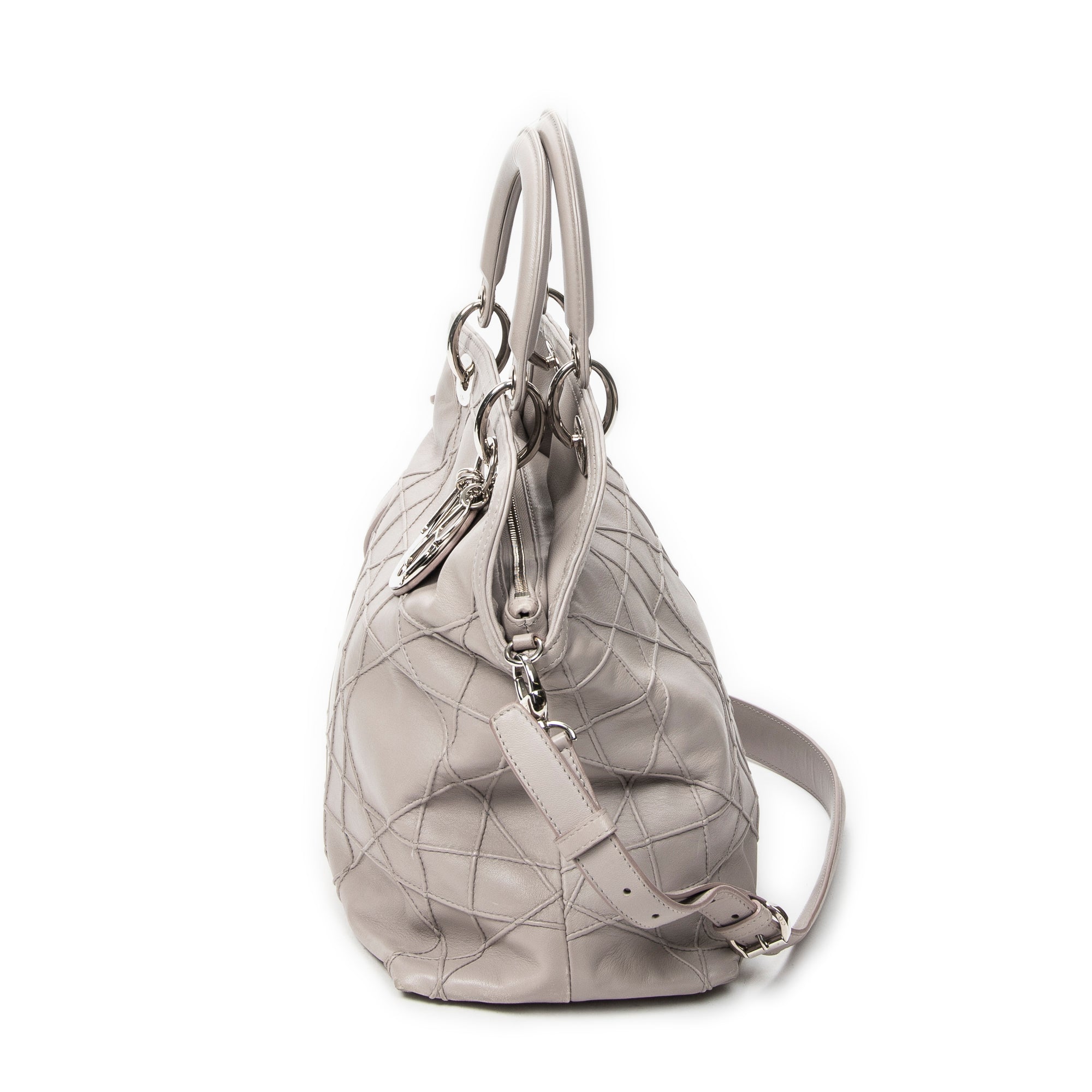 Shoulder Bag Granville Tote Lavender Cannage Quilted Leather