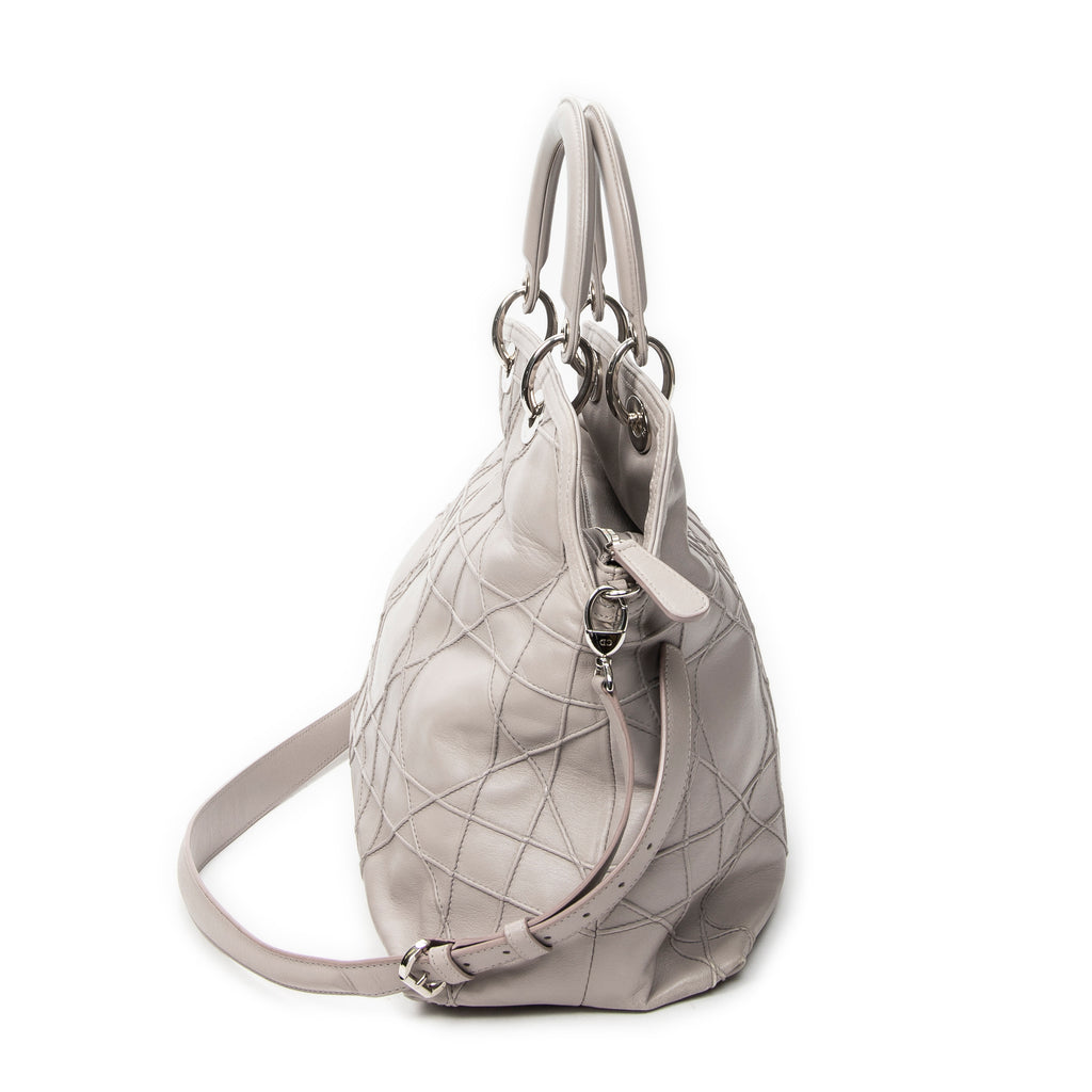 Shoulder Bag Granville Tote Lavender Cannage Quilted Leather