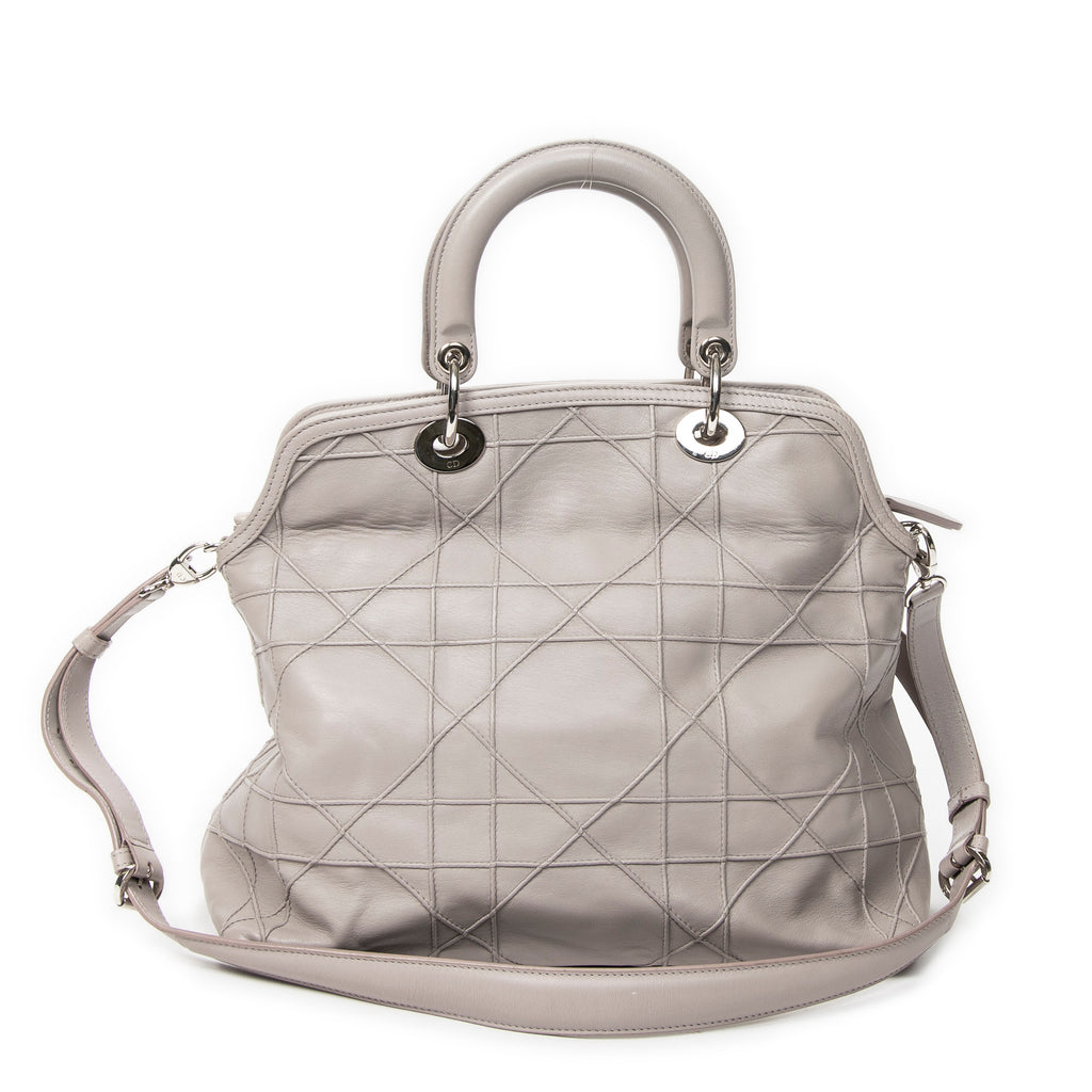 Shoulder Bag Granville Tote Lavender Cannage Quilted Leather