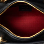 Shoulder Bag Medium Lady Dior Zip Black Cannage Lambskin Leather