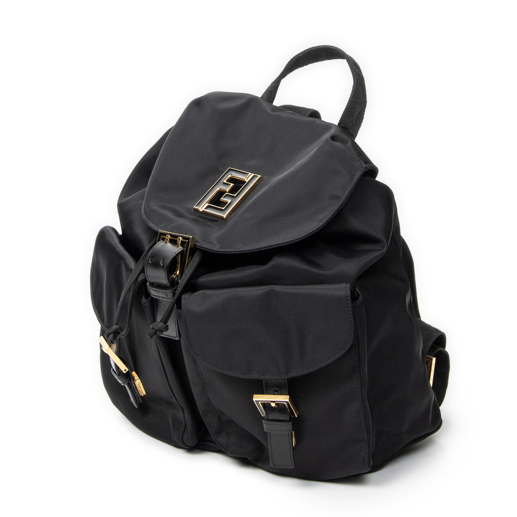Backpack FF Logo Backpack Black Nylon Canvas