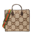 Shoulder Bag Large GG Convertible Tote Beige Jumbo GG Canvas